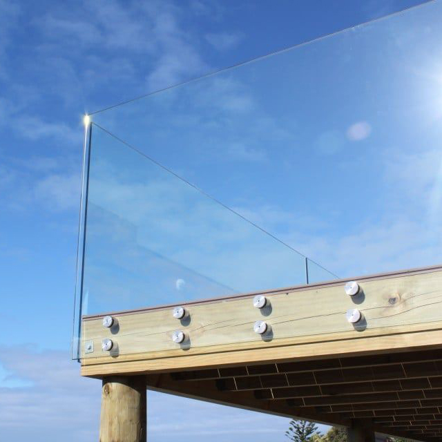 Escalier Terrasse Entretoise en verre sans cadre Garde-corps